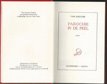 TOON KORTOOMS**PAROCHIE IN DE PEEL**DAVIDSFONDS**1954** - 2