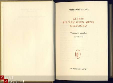 ALBERT WESTERLINCK**ALLEEN EN VAN GEEN MENS GESTOORD**LINNEN - 3