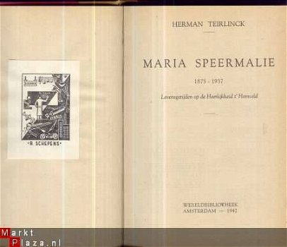 HERMAN TEIRLINCK**MARIA SPEERMALIE**HEERLIJKHEID 'T HOMVELD - 3