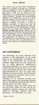 PAUL LEBEAU**HET EXPERIMENT**TEXTUUR LINNEN BOEKBAND - 3