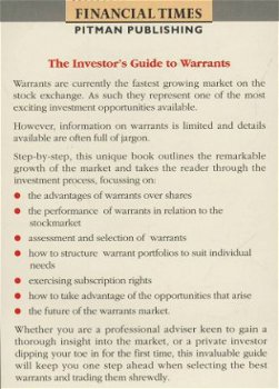 ANDREW Mc HATTIE**THE INVESTOR'S GUIDE TO WARRANTS**PITMAN** - 6