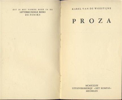 K. VAN DE WOESTIJNE**PROZA**1933=MCMXXXIII**HET KOMPAS** - 2