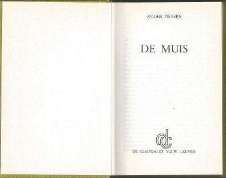 ROGER PIETERS**DE MUIS**GROEN-GELE TEXTUUR LINNEN BOEKBA - 6