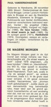 PAUL VANDERSCHAEGHE**DE MAGERE MORGEN**GROEN-GELE TEXT - 2