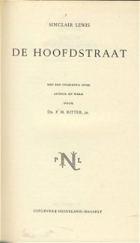 SINCLAIR LEWIS** DE HOOFDSTRAAT**DR. P.H. RITTER, JR. - 2