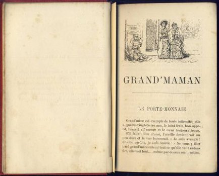 CHARLES DESLYS**GRAND'MAMAN**1880**RELIURE HACHETTE ROSE** - 3