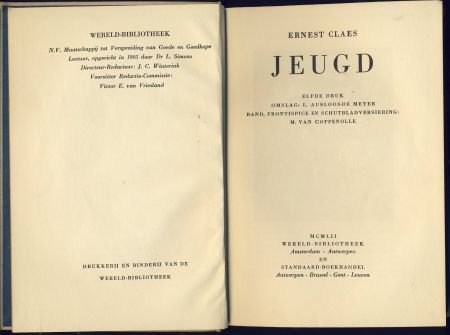 ERNEST CLAES**JEUGD**TEXTUUR LINNEN BOEK**WERELDBIB.+ STANDA - 2