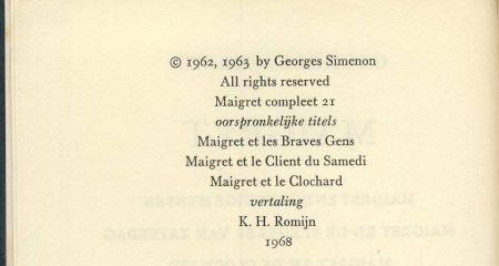 GEORGES SIMENON**MAIGRET OMNIBUS 21**GROENE BRUNA HARD*COVER - 3