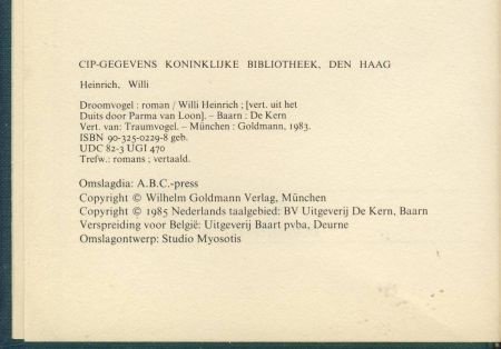 WILLI HEINRICH**DROOMVOGEL**TRAUMVOGEL**DE KERN BAARN** - 3