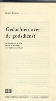 BLAISE PASCAL**GEDACHTEN OVER DE GODSDIENST**HARDCOVER KOK** - 3