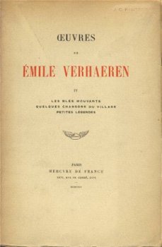 EMILE VERHAEREN**OEUVRES TOME IV**1924**MERCURE DE FRANCE - 1