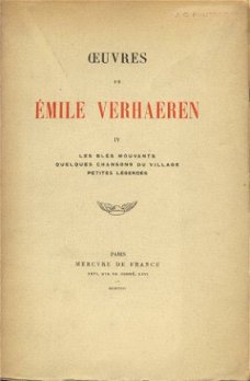 EMILE VERHAEREN**OEUVRES TOME IV**1924**MERCURE DE FRANCE
