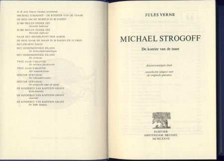 JULES VERNE**MICHAEL STROGOFF*DE KOERIER VAN DE TSA*TEXTUUR - 2