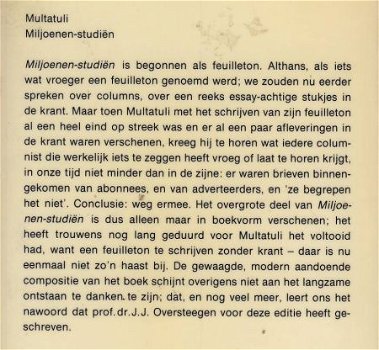 MULTATULI**MILJOENEN-STUDIËN**SALAMANDER PAPERBACK** - 2