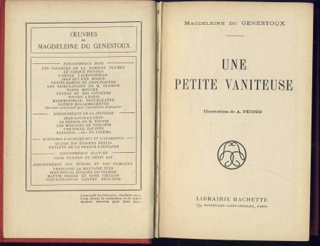 MAGDALEINE DU GENESTOUX**UNE PETITE VANITEUSE** BIBLIO ROSE - 2