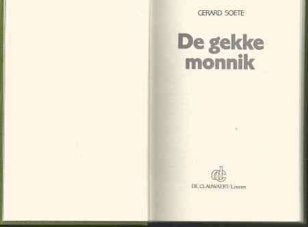 GERARD SOETE**DE GEKKE MONNIK**TEXTUUR LINNEN BOEKBAND CLAUW - 5