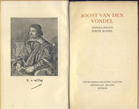 JOOST VAN DEN VONDEL**TONEELSPELEN**EERSTE BUNDEL**KARTON** - 2