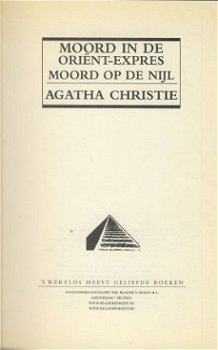 AGATHA CHRISTIE**1.MOORD IN DE ORIENT-EXPRES.2.MOORD NIJL - 2