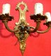 Antieke bronzen wandlamp. - 2 - Thumbnail