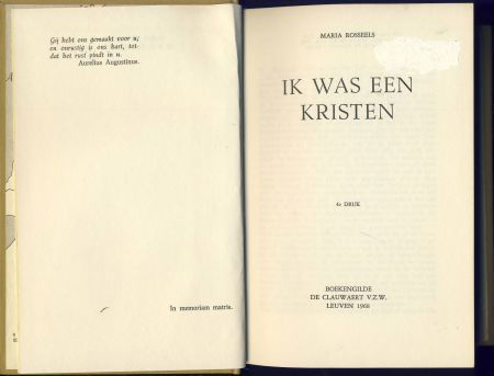 MARIA ROSSEELS**IK WAS EEN KRISTEN**HARDCOVER DE CLAUWAERT - 5