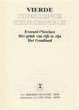 HENDRIK CONSCIENCE**1.'T SERCLAES 2.GELUK RIJK ZIJN .3.GOUDL - 2