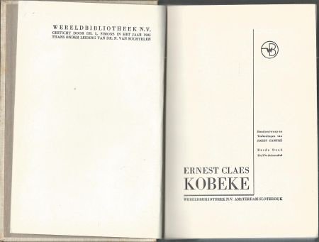 ERNEST CLAES**KOBEKE**TEXTUUR LINNEN**WERELDBIBLIOTHEEK - 2