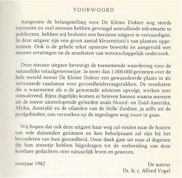 A. VOGEL**DE KLEINE DOKTER**ADVIEZEN ZWITSERSE VOLKSGENEESKU - 4