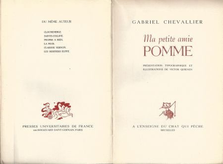 GABRIEL CHEVALLIER**MA PETITE AMIE POMME**PRESSES UNIVERSITA - 3