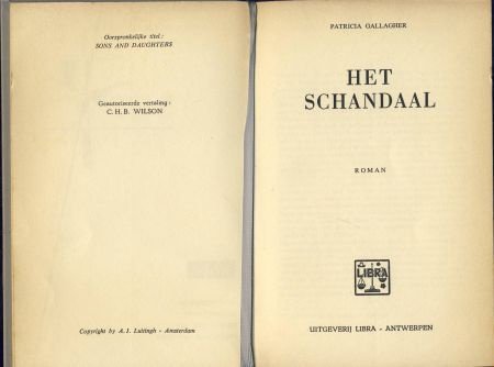 PATRICIA GALLAGHER**HET SCHANDAAL**SONS AND DAUGHTERS**HARDC - 2