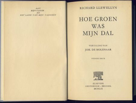 RICHARD LLEWELLYN*HOE GROEN WAS MIJN DAL*PAARSE ELSEVIER - 2