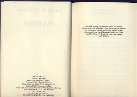 JAMES A. MICHENER**HAWAII**BLAUWE KARTONNEN HOLKEMA & WAREND - 4