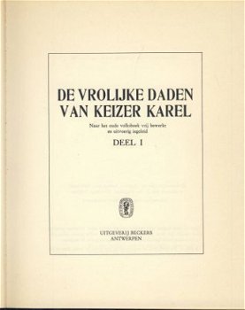 VLAAMSE VOLKSBOEKEN**DE VROLIJKE DADEN VAN KEIZER KAREL*I+II - 2