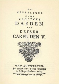 VLAAMSE VOLKSBOEKEN**DE VROLIJKE DADEN VAN KEIZER KAREL*I+II - 3