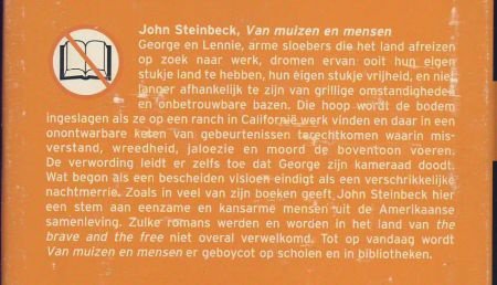 JOHN STEINBECK**VAN MUIZEN EN MENSEN**VERBODEN BOEKEN - 2