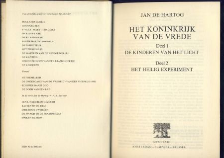 JAN DE HARTOG**HET KONINKRIJK VAN DE VREDE *DEEL I + DEEL II - 2