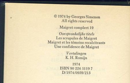 GEORGES SIMENON**MAIGRET OMNIBUS 19**GROENE BRUNA HARD*COVER - 4