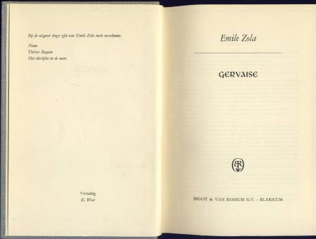 EMILE ZOLA**GERVAISE**BIGOT & VAN ROSSUM N.V. BLARICUM - 2