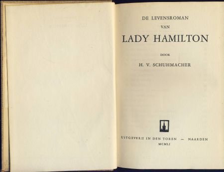 H. V. SCHUHMACHER**DE LEVENSROMAN VAN LADY HAMILTON**TEXTUUR - 2