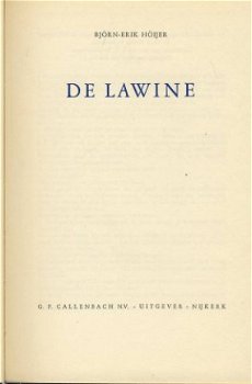 BJÖRN-ERIK HÖIJER**DE LAWINE**BLAUWE TEXTUUR LINNEN CALLENBA - 2