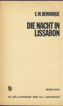 ERICH MARIA REMARQUE **DIE NACHT IN LISSABON**SOFTCOVER - 3