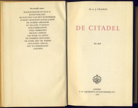 A. J. CRONIN**DE CITADEL**GEEL GELE TEXTUUR LINNEN SIJTHOFF - 2