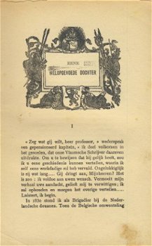 HENDRIK CONSCIENCE**EEN WELOPGEVOEDE DOCHTER**OFFICE DE PUBL - 3