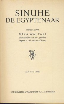 MIKA WALTARI**SINUHE DE EGYPTENAAR*TEXTUUR LINNEN + GOUDOPDR - 2