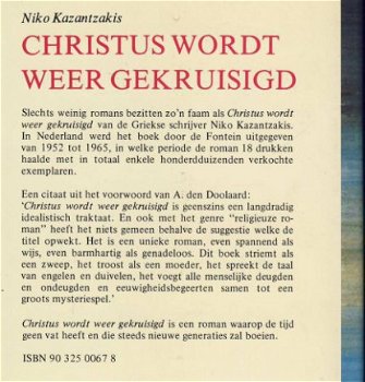 NIKO KAZANTZAKIS**CHRISTUS WORDT WEER GEKRUISIGD**HARDCOVER - 2