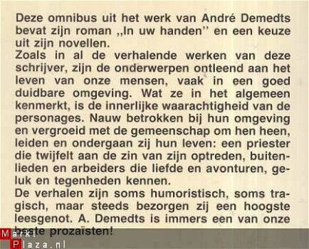 ANDRE DEMEDTS**EEN ROMAN + 5 NOVELLEN**ANDRE DEMEDTS - 2