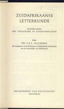 DR. F.E.J. MALHERBE**ZUIDAFRIKAANSE LETTERKUNDE**KULTUURSAKE - 2