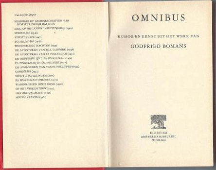 GODFRIED BOMANS**OMNIBUS**HUMOR EN ERNST IN HET WERK BOMANS* - 2