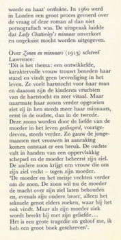 D.H. LAWRENCE*1.ZONEN EN MINNAARS.2.LADY CHATERLEY'S MINNAAR - 3