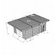 Tuinhuis-Blokhut carport-garage combinatie (S7756): 5064 x 7064mm - 2 - Thumbnail