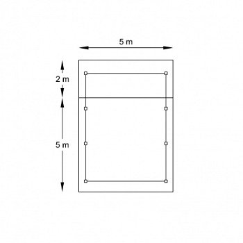 Tuinhuis-Blokhut carport-garage combinatie (S7756): 5064 x 7064mm - 3